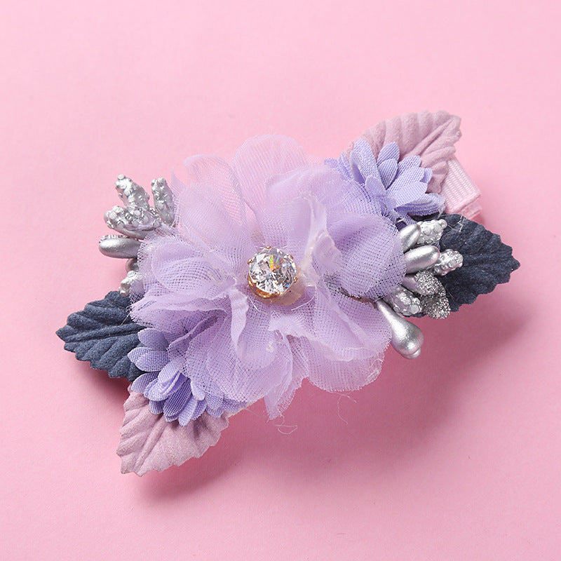 Children's Flower Hair Clip - Pearl Finish
