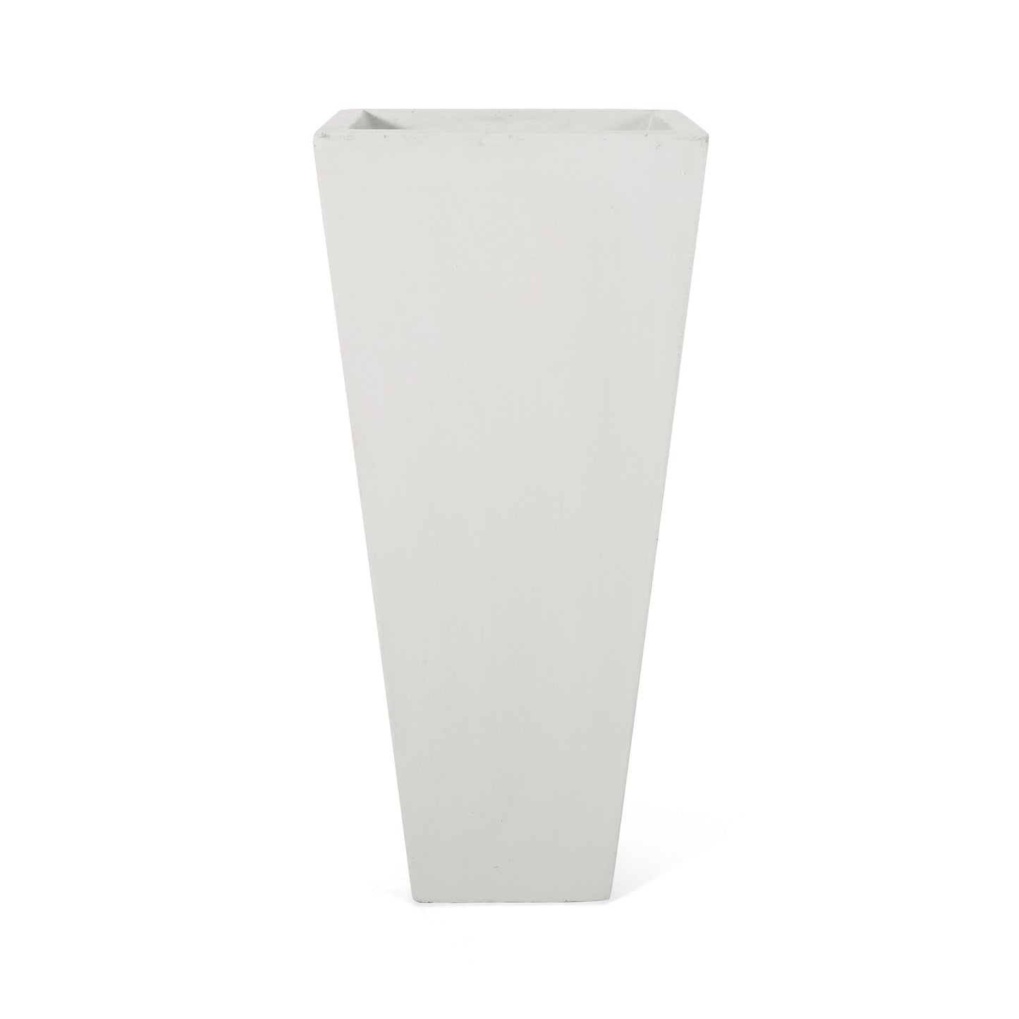 13 X 28.5 Outdoor Modern MGO Cast Stone Planter, White