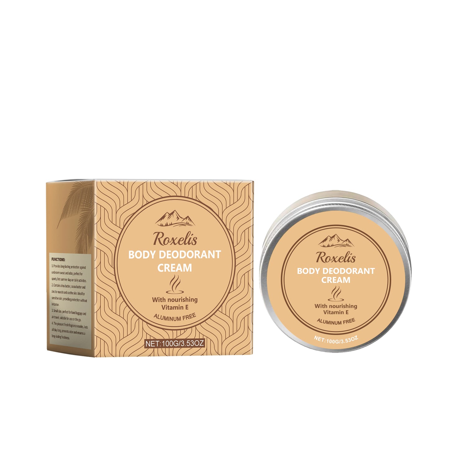 Moisturizing Deodorant Body Cream with Coconut Oil & Tocopherol
