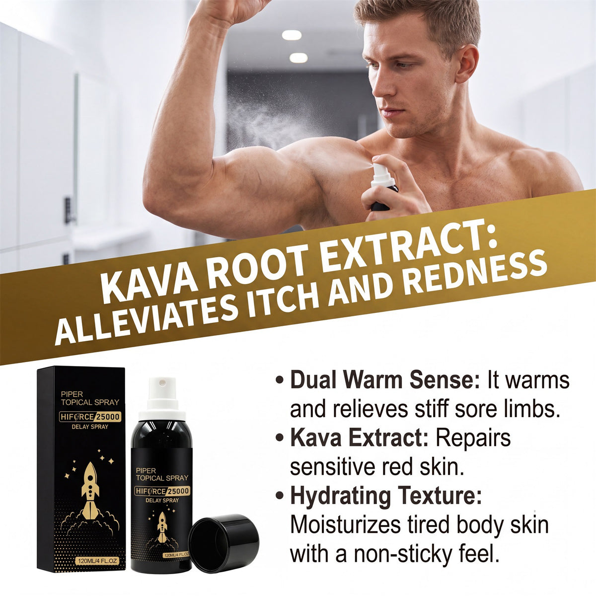 Men's Body Hydration Spray - 120ml Nourishing Care