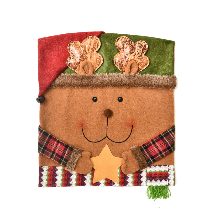 Christmas Santa Claus Beard Chair Cover - Festive Holiday Decor for Events