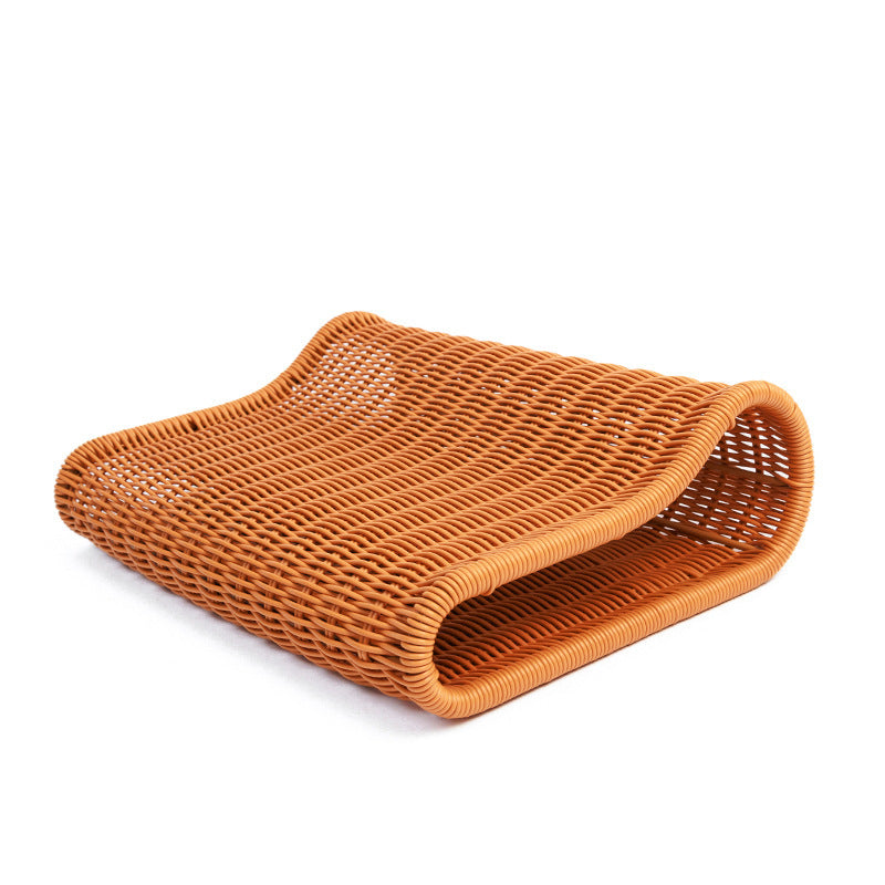 Rattan-Style Summer Cooling Cervical Pillow Support Cushion - Handwoven