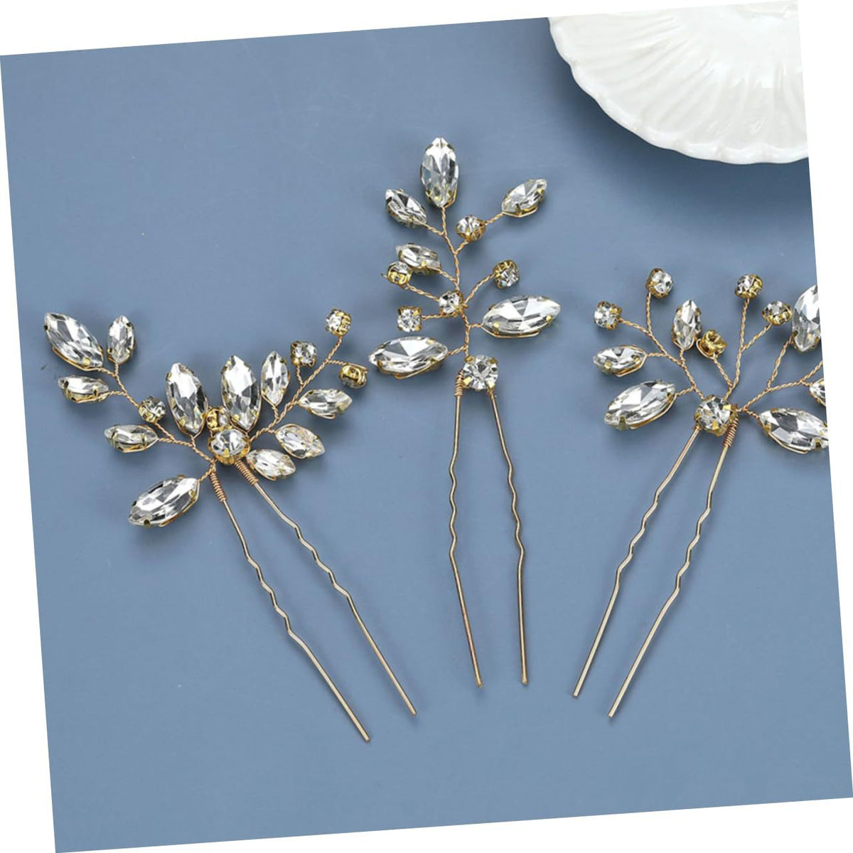 Crystal Rhinestone Hairpin Set – 3 Piece