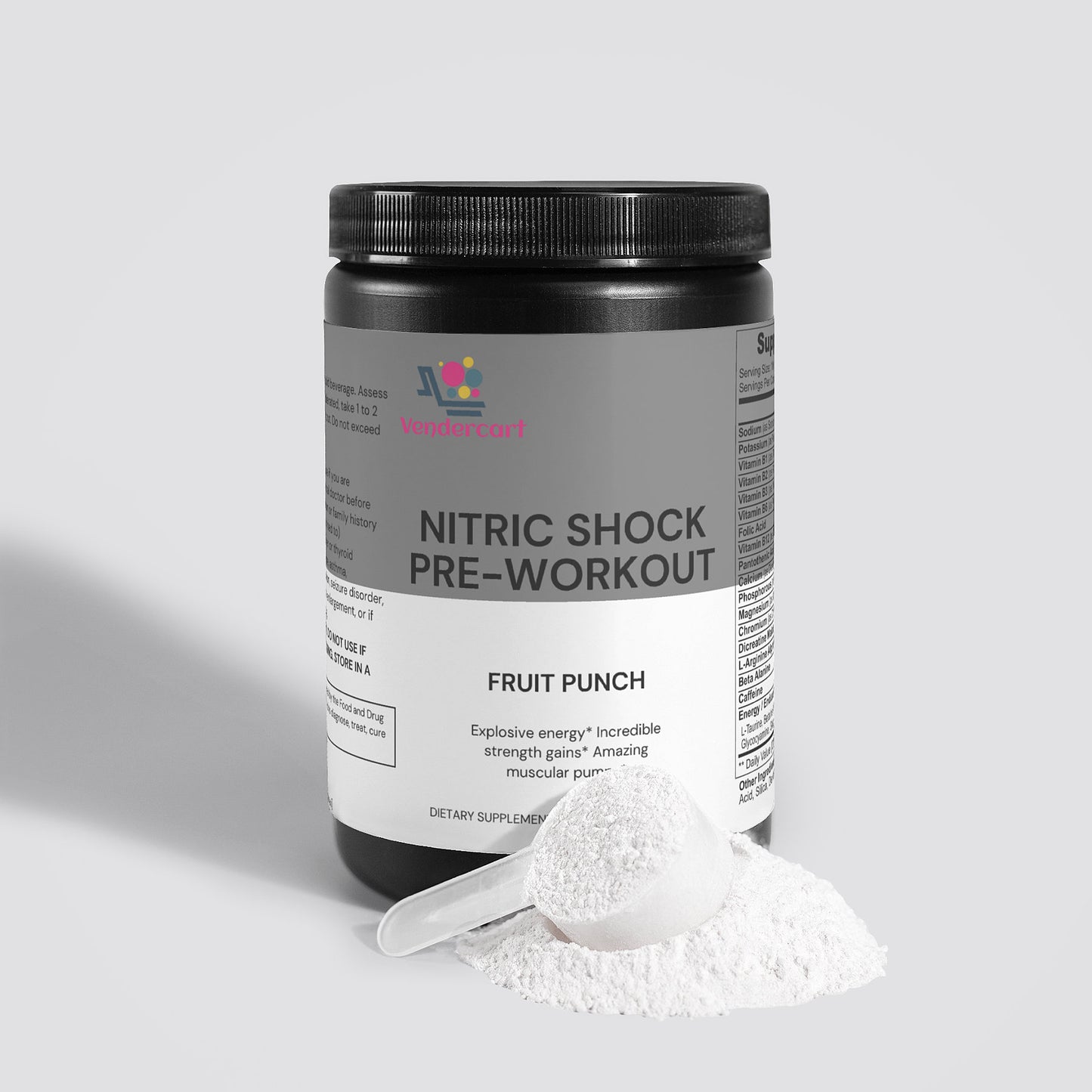 Nitric Shock Pre-Workout Powder: Strength, Energy & Focus Booster