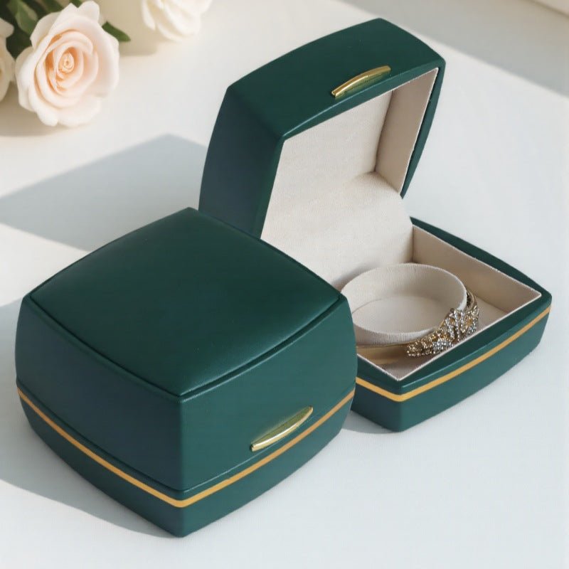 Luxury Jewelry Storage Box Large Capacity Leather Organizer for Rings & Bracelets
