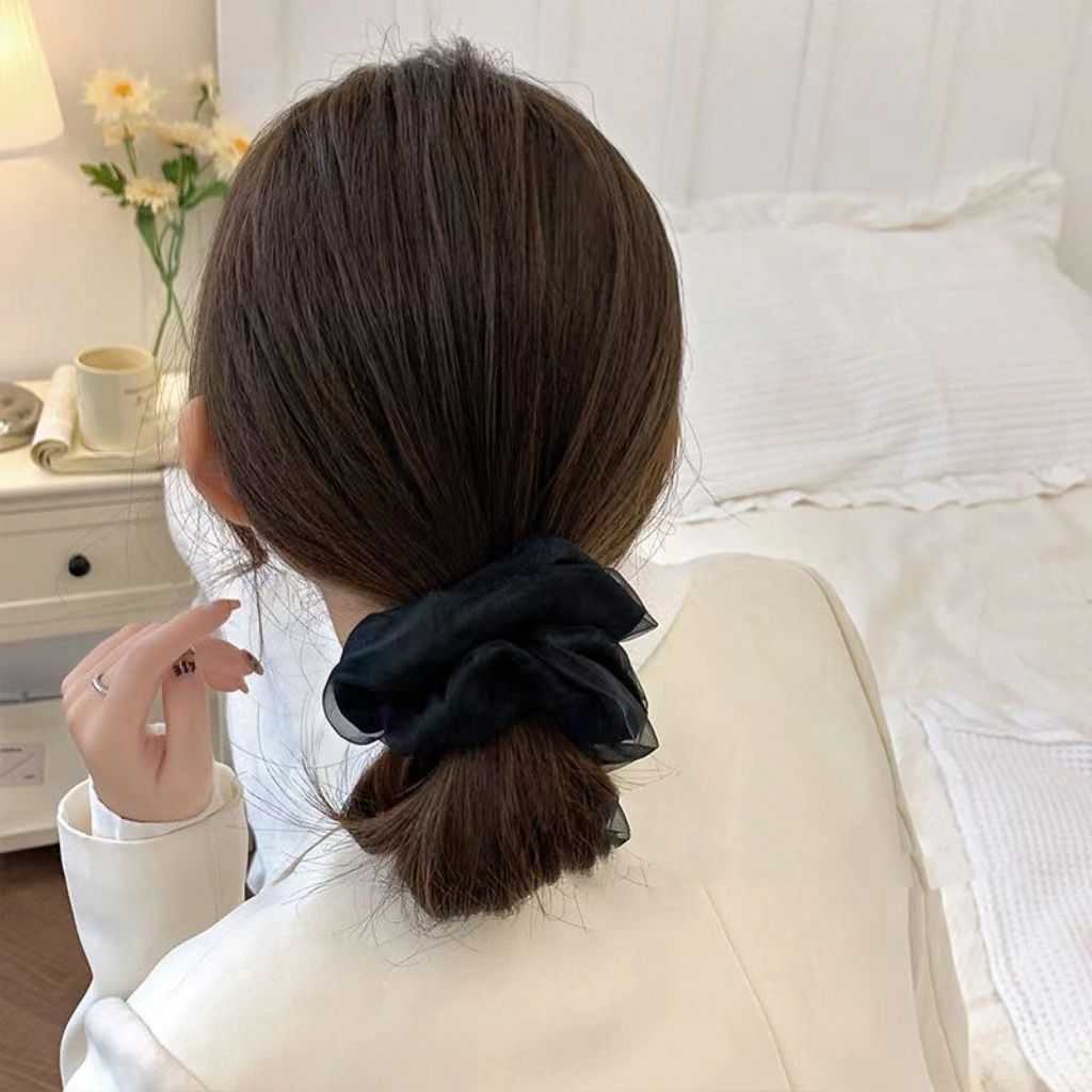 Solid Color Organza Double-Layer Hair Ring for Hair Accessories