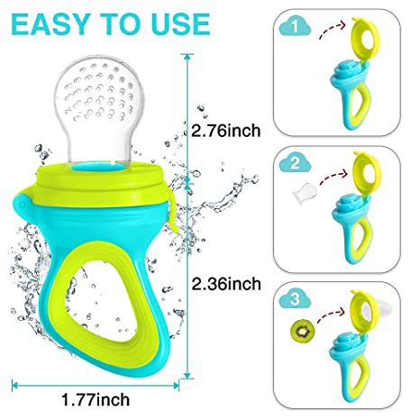 Geometric Confused Bottle Fruit and Vegetable Feeder Nipple Silicone