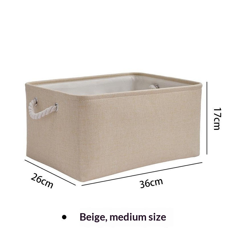 Foldable Storage Basket with Lid - Multi-Size Home Organization Box