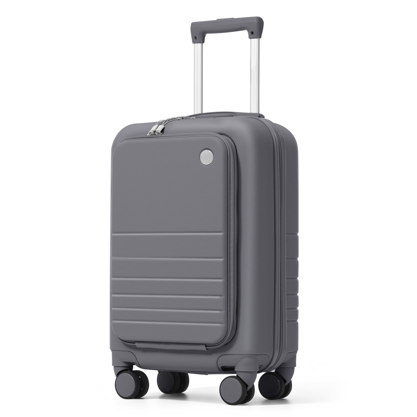 4-Piece Luggage Set with USB Charging Ports - Grey