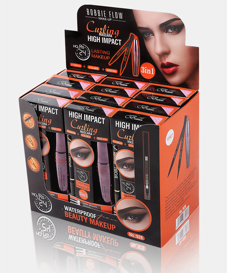 Four-Prong Eyebrow Pencil Set with Waterproof Long-Lasting Formula - Multiple Colors