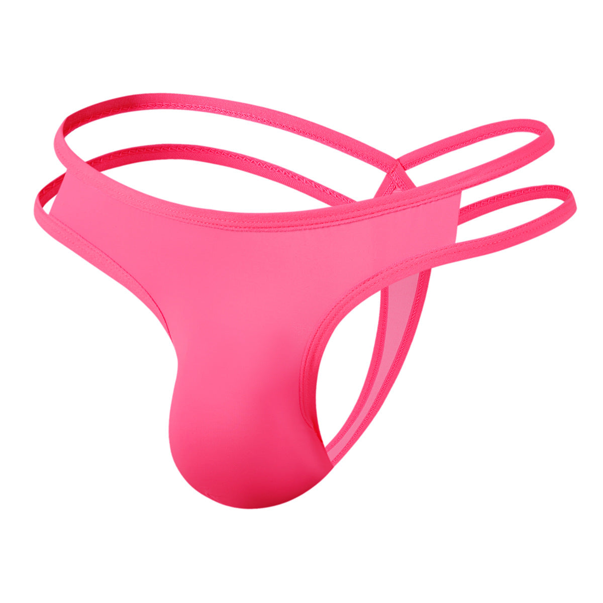 Men's Low Waist Silky Thong Underwear - Sexy Breathable Nylon Briefs