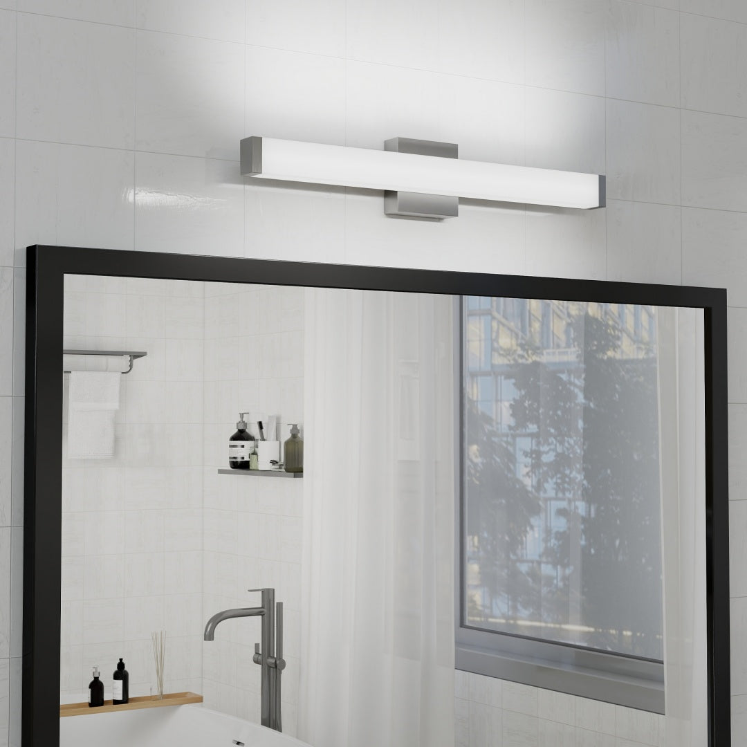 25 Inch Brushed Nickel LED Bathroom Vanity Light Wall Fixture - Energy Efficient