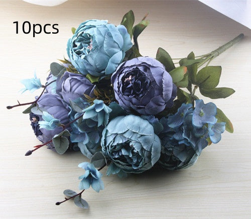 Artificial Peony Flowers Set - Decorative Silk Flowers for Home & Garden
