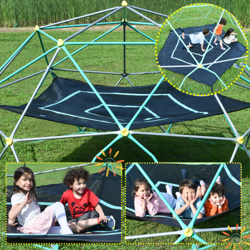 13-Foot Geometric Dome Climber Play Center for Kids - Green