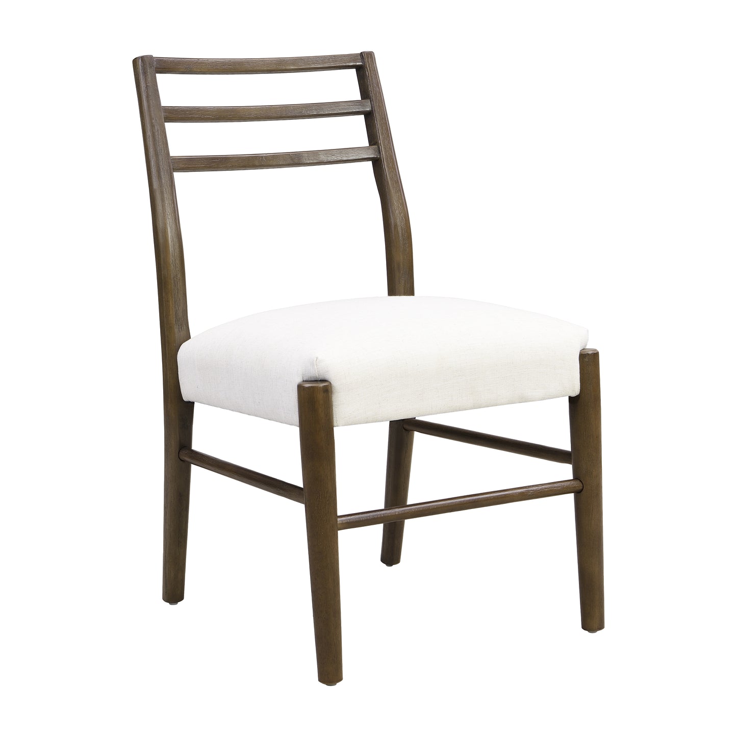 Set of 2 Beige Dining Chairs with Ladder Back Design