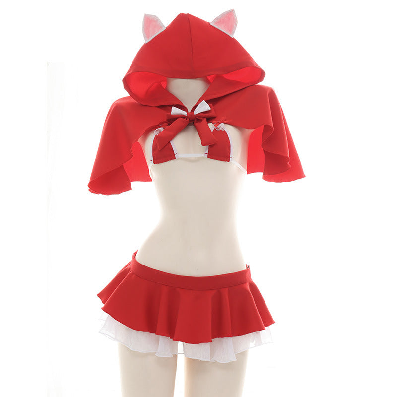 Red Uniform Cloak Suit Pajama for Girls - One Size Children's Costume