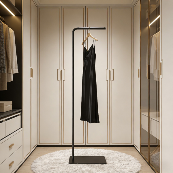 Heavy Duty Gold Metal Clothing Rack with Marble Base - Multipurpose Garment Hanger