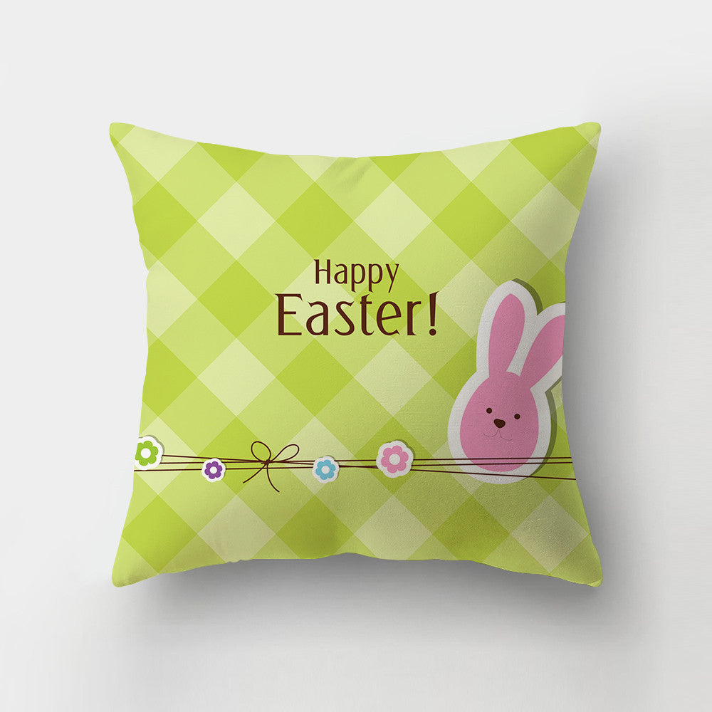 Nordic Minimalist Easter Rabbit Peach Fabric Pillow Cover - Cushion Decor