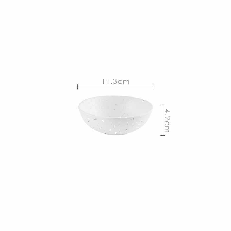 Porcelain Dinner Plate & Bowl Set with Spoon - Kitchen Tableware