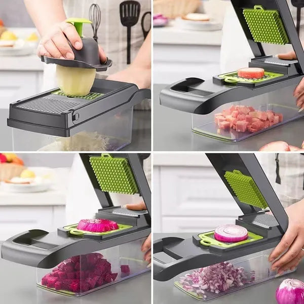 16-in-1 Multifunctional Vegetable Chopper with 1.5L Container