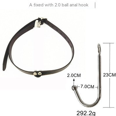 One-Piece Stainless Steel Anal Hook Collar for Adult Wellness
