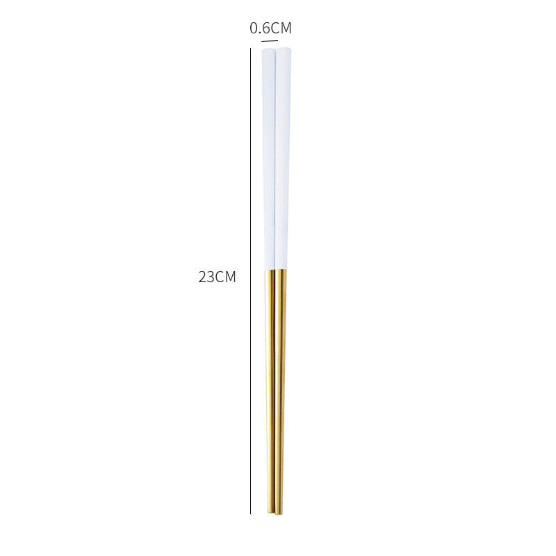 Stainless Steel Non-Slip Anti-Fungal Chopsticks for Home Use