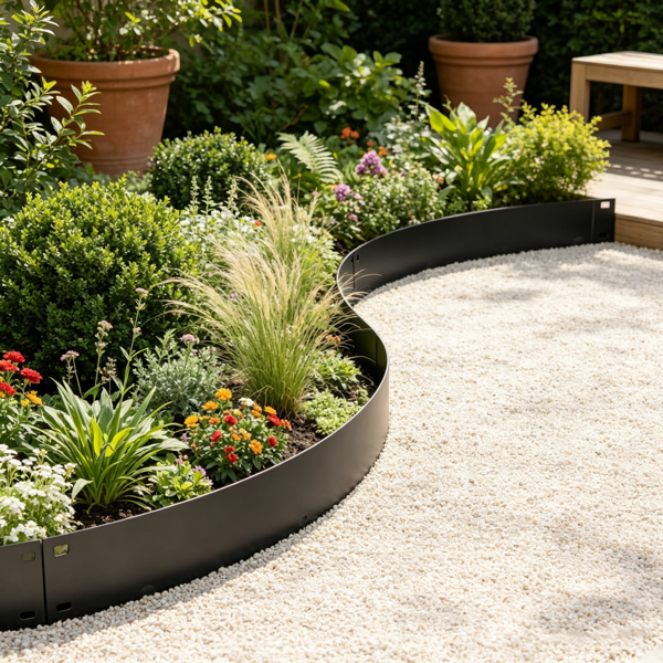 5-Pack Steel Landscape Edging 39 Inch x 4 Inch Rust-Resistant Garden Border