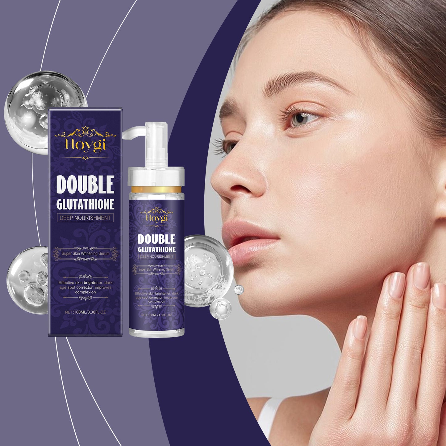 Glutathione Brightening Facial Essence - 100ml Hydrating Skin Care Serum