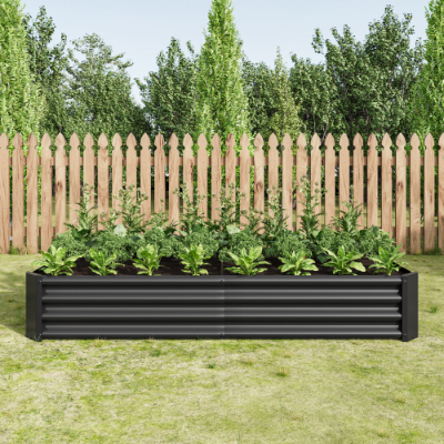 Large Metal Raised Garden Bed 6x3x1ft for Plants Vegetables Flowers Outdoor