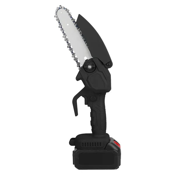Cordless Mini Chainsaw Portable Handheld Tree Trimmer with 2 Batteries - Lightweight & Safe
