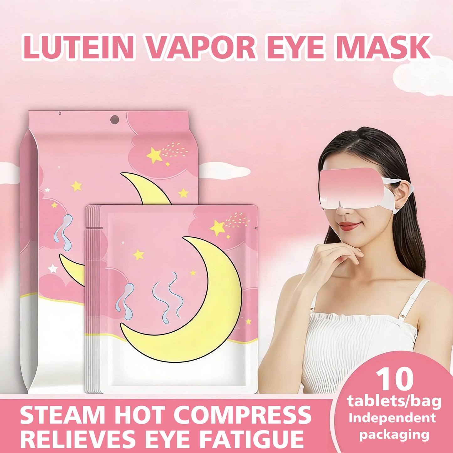 10 Pcs Heated Steam Eye Masks for Fatigue Relief & Better Sleep