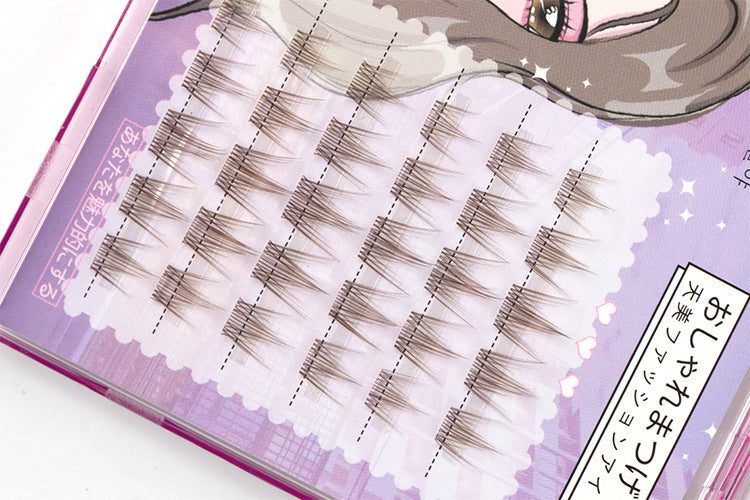 False Eyelashes Caramel Guppy 6 Rows Natural Long Style for Eye Makeup