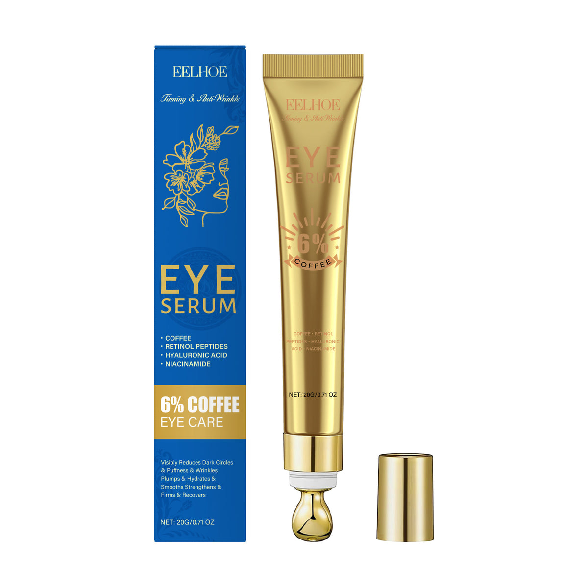 Retinol Eye Cream for Fine Wrinkles Moisturizing 20g - Anti-Aging Skincare