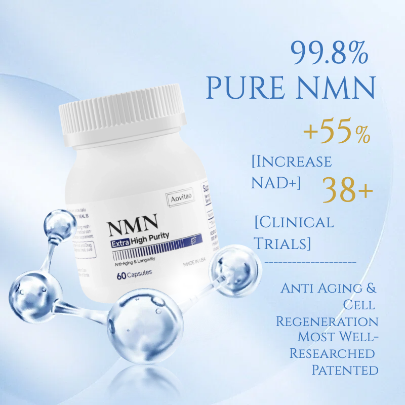 NMN Supplement 500mg - Ultra Pure NAD+ Booster for Cellular Health - 60 Capsules