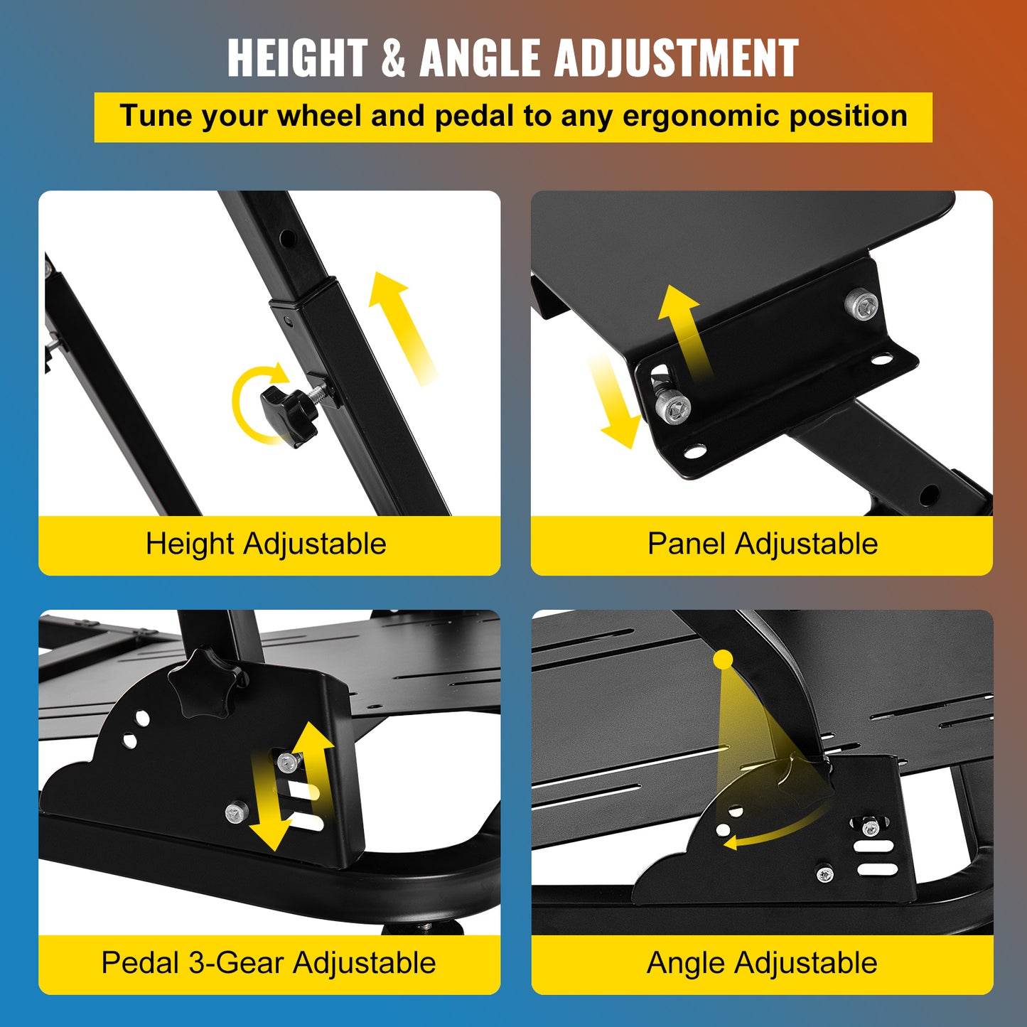 Racing Simulator Steering Wheel Stand for Gaming Setup