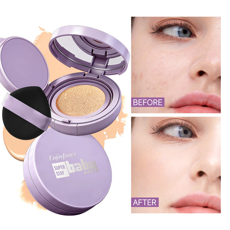 Longwear Matte Cushion Foundation for All Skin Types - Unisex Makeup Set