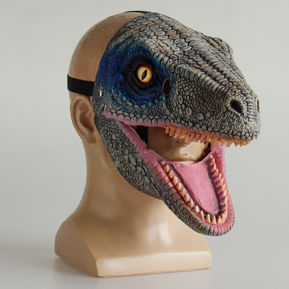 Dinosaur Latex Mask with Moving Mouth for Halloween Party Cosplay - Multiple Styles
