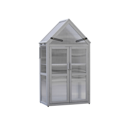 Mini Greenhouse Kit - Outdoor Plant Stand with Adjustable Shelves