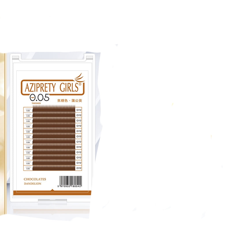 False Eyelashes Deep Coffee Style 8mm-12mm Thickness & Length Variations