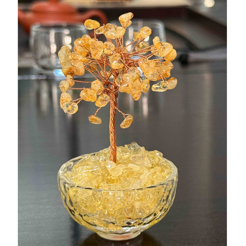 Crystal Money Tree Bonsai Figurine - Feng Shui Wealth Decor