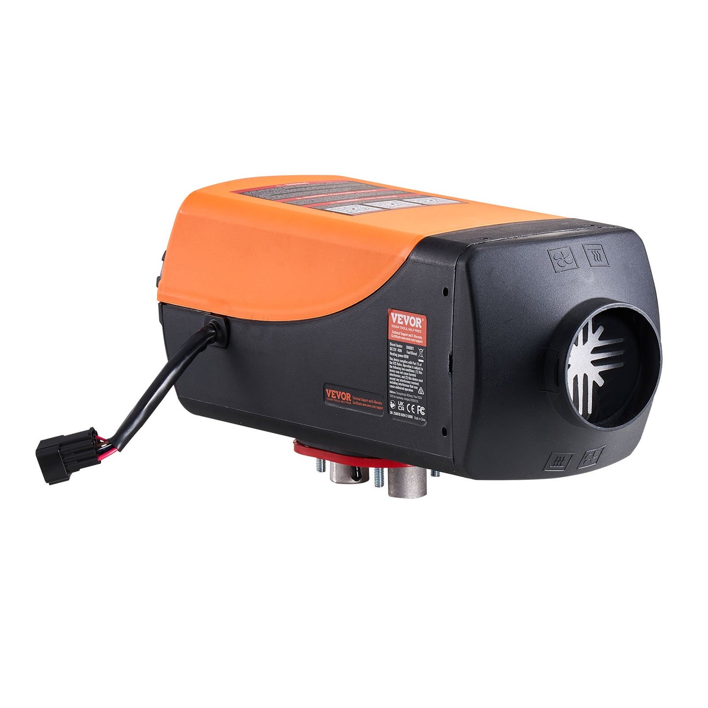 8KW DC Parking Air Heater with 10L Fuel Tank - Black