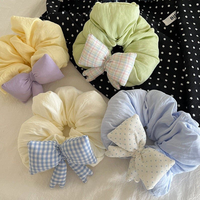 Bow Hair Tie Handmade Cotton-Filled Hairband - Multiple Colors