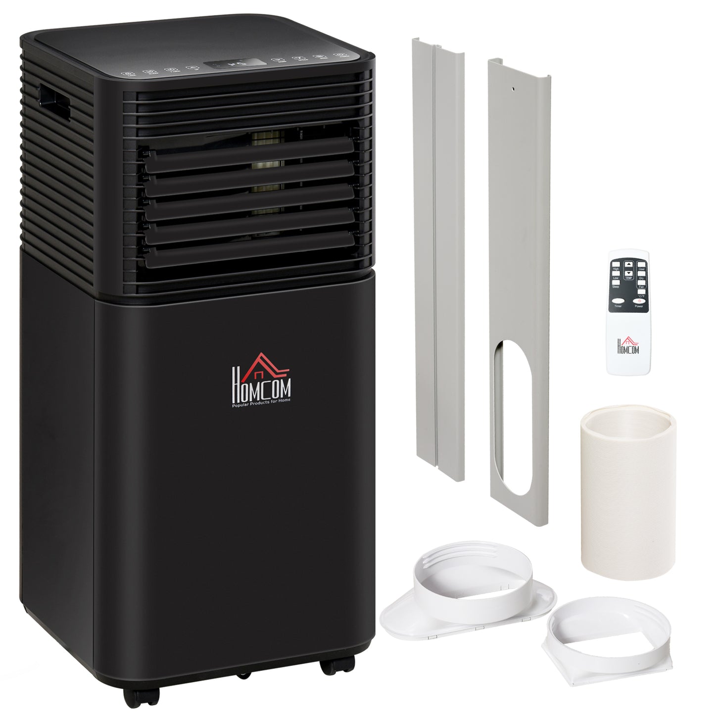 8000 BTU Portable Air Conditioner with Dehumidifier & Remote - Black