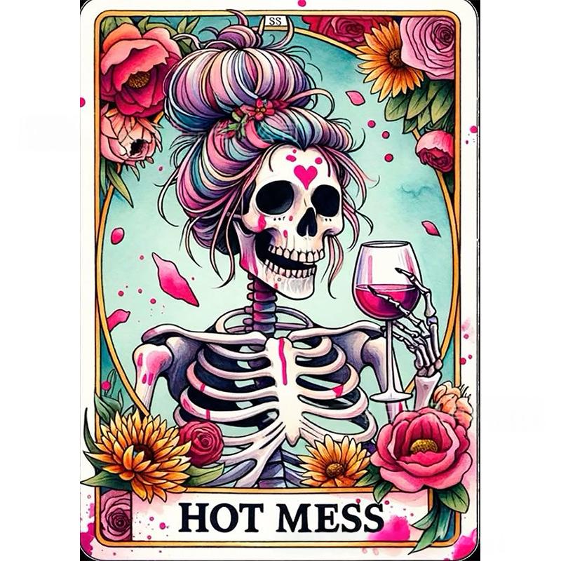 Halloween Skull 5D DIY Diamond Painting Full Drill Wall Art Kit - 30x40cm