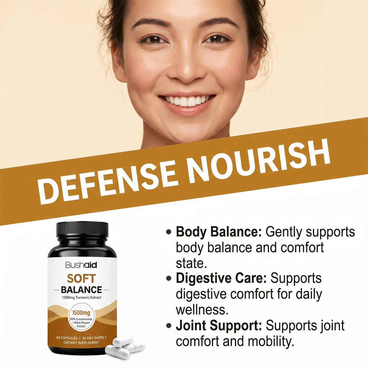 Turmeric & Black Pepper Capsules - 60 Count