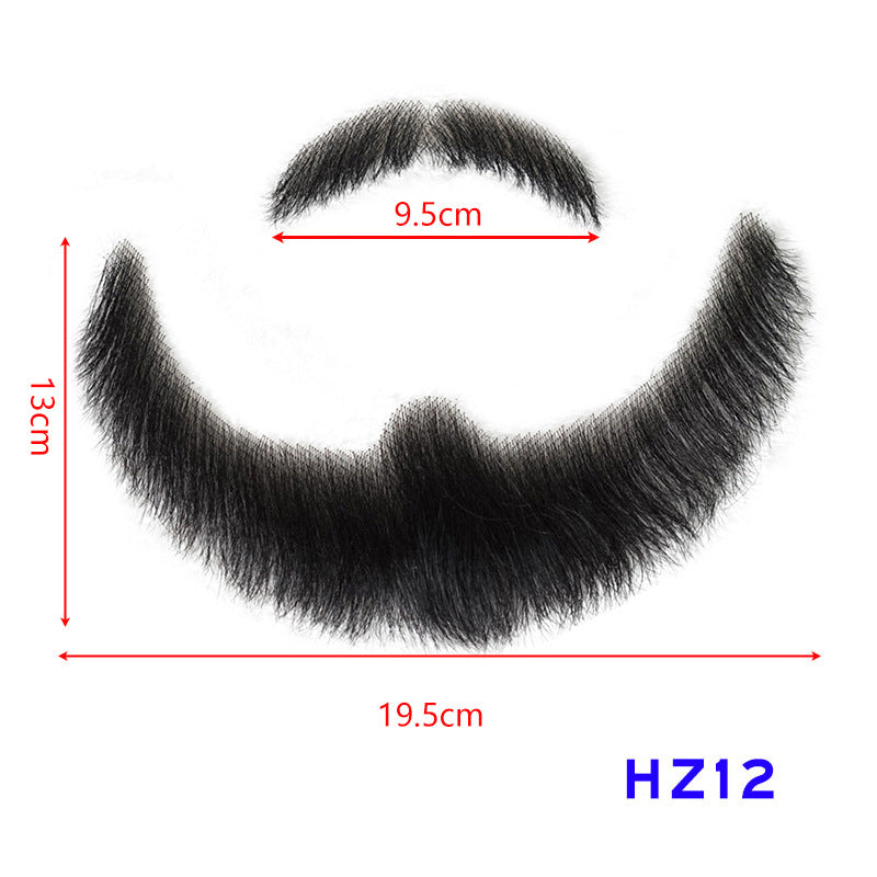Hand-Woven Fake Beard & Eyebrow Makeup Props for Film & TV