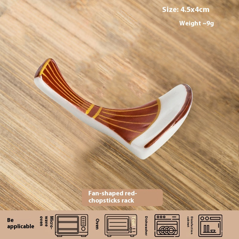 Multifunctional Ceramic Chopstick Rest Set for Kitchen Dining - Household