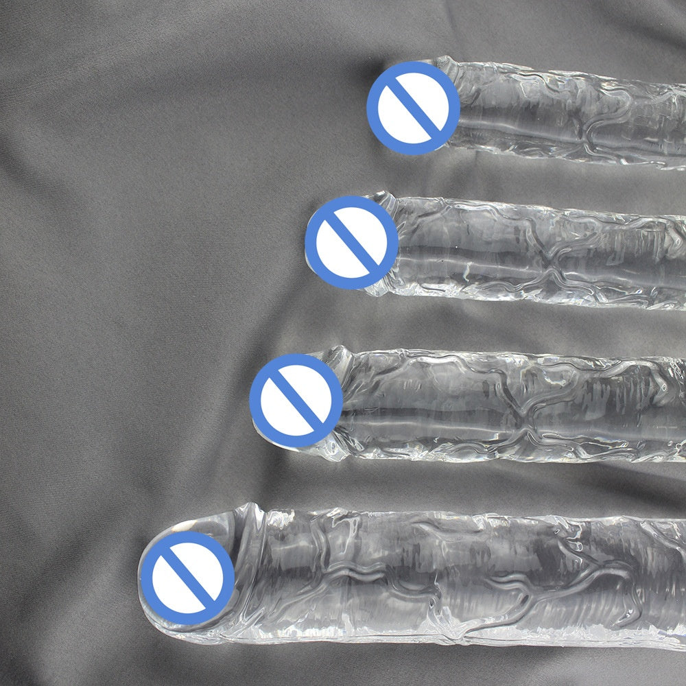 Egg-Free Crystal Clear Silicone Dildo Toy for Adult Wellness