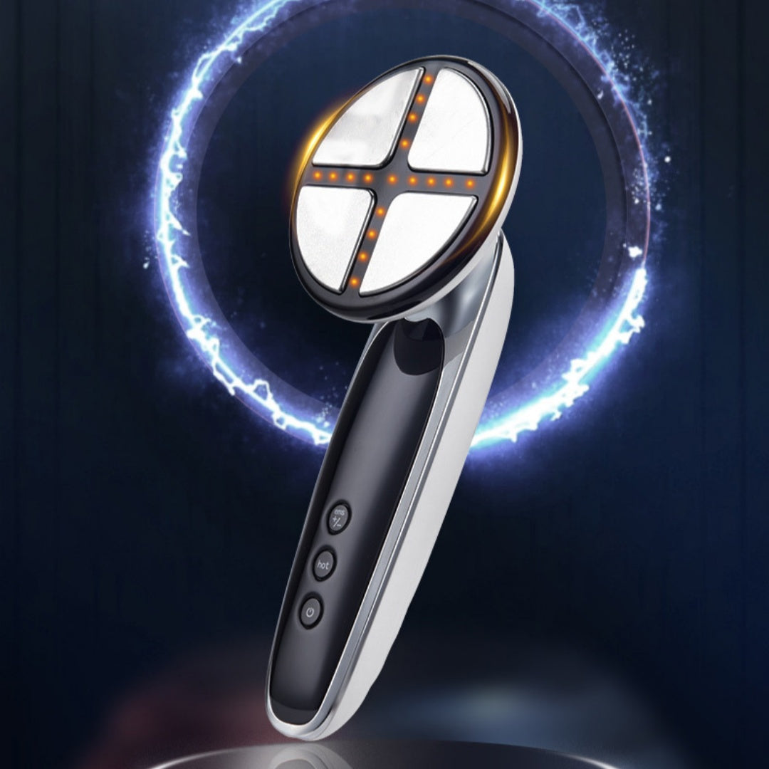 EMS Microcurrent Facial Massager for Skin Tightening and Lifting - USB Rechargeable, Black