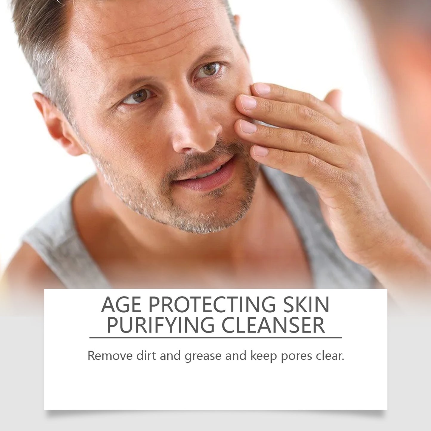 Men's Amino Acid Facial Cleanser - Moisturizing Anti-Aging Face Wash